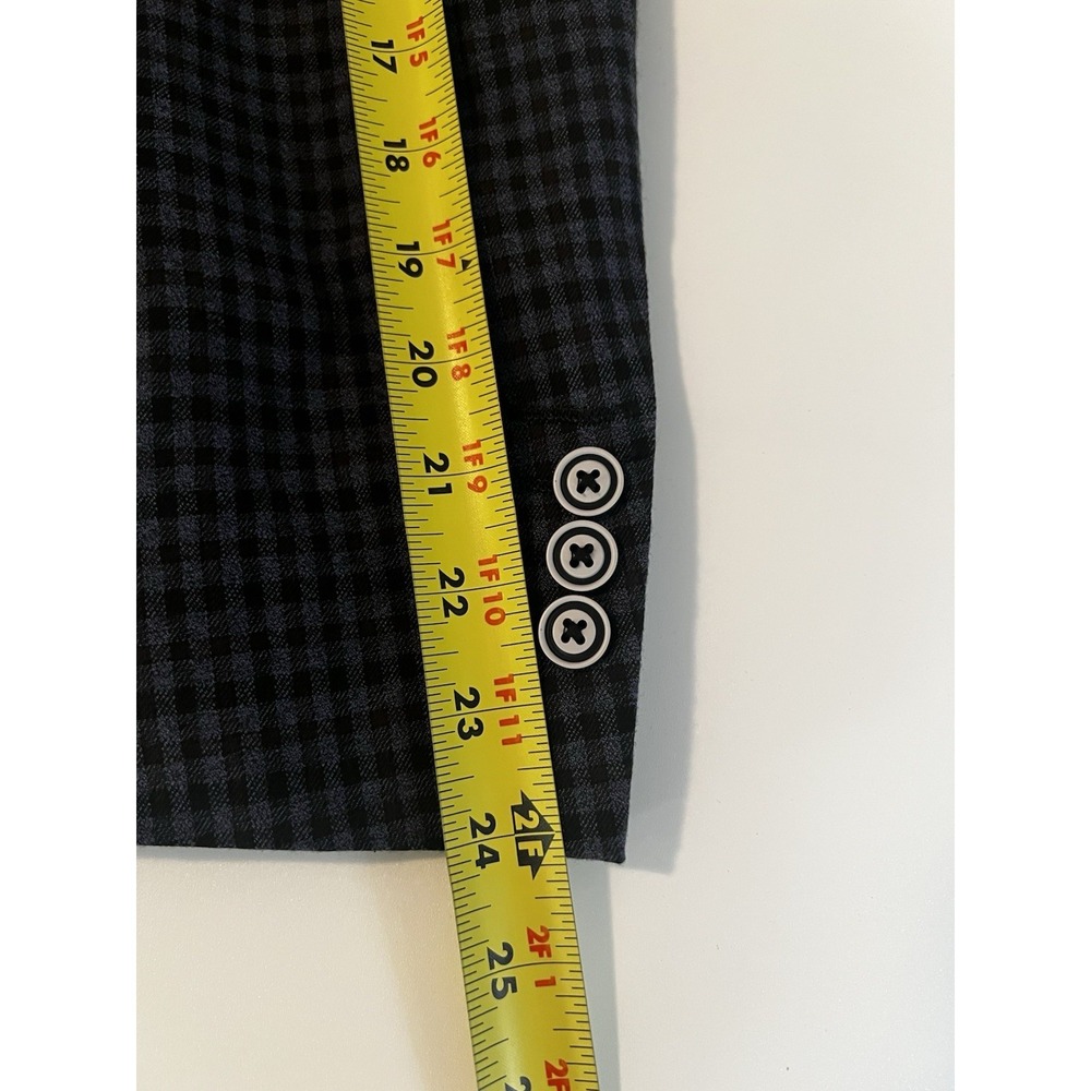 Paisley & Gray Slim Fit Blazer 36R Gray Check Butterfly Lining Sport Coat - Picture 8 of 11